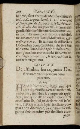 Caput XX. De affinibus seu cognatis Doctorum & quibus personis comparentur.