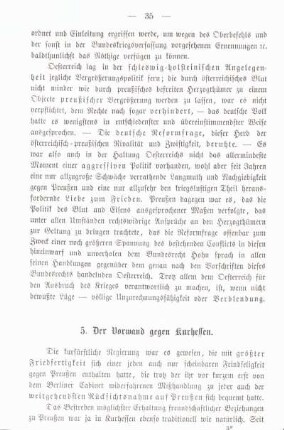 5. Der Vorwand gegen Kurhessen.
