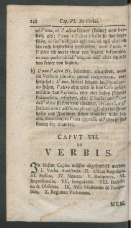 Caput VII. De Verbis