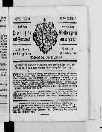 26tes Stück., Ausgabe vom 29. Juni 1785