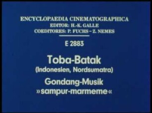 Toba-Batak (Indonesien, Nordsumatra) - Gondang-Musik »sampur marmeme«