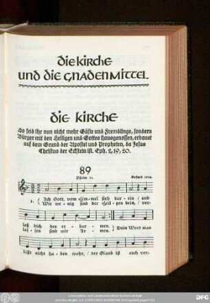 Die Kirche und die Gnadenmittel.
