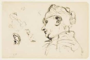 Studienblatt mit Frau Vuillard im Profil