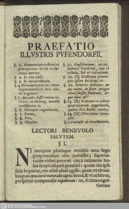Praefatio Illustris Pufendorfii