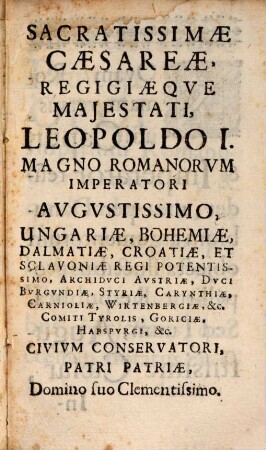 Ichnographia Rerum Publicarum Generalis, Atque Typus Mundi, Seu Orbis Romani Tam veteris, quam moderni Sacri Romano-Germanici Imperii Specialis