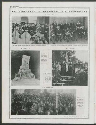 El homenaje a Belgrano en provincias