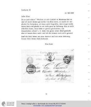 Postkarte 36, 22.12.1888