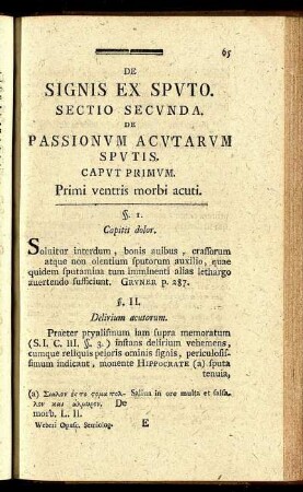 Caput Primum. Primi ventris morbi acuti.
