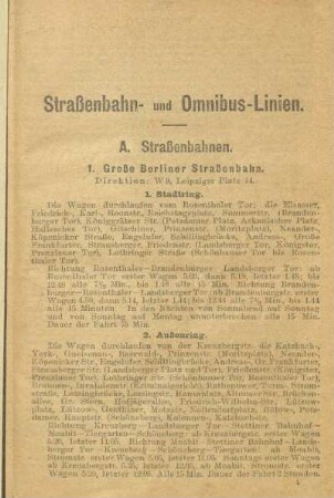 Straßenbahn- und Omnibus-Linien