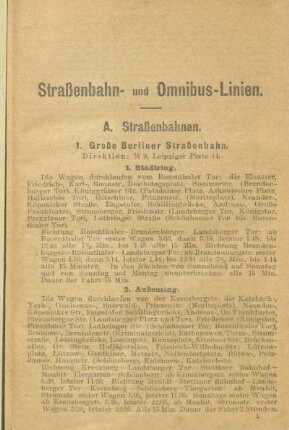Straßenbahn- und Omnibus-Linien