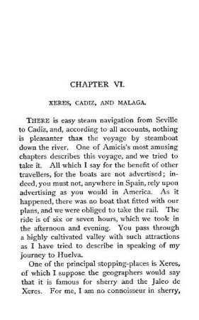 CHAPTER VI. - XERES, CADIZ, AND MALAGA