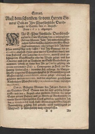 Extract. Auß dem schreiben/ [...]