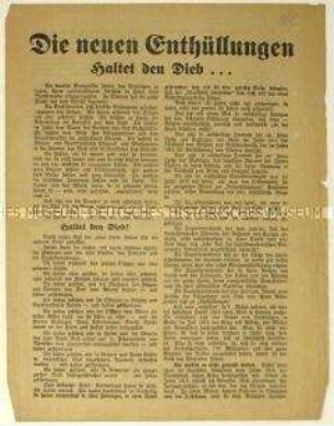 Flugblatt der KPD gegen die Parteien der Weimarer Nationalversammlung
