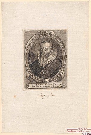 Dr. phil. et med. Johann Cuno, Nürnberger; geb. 1557; gest. 1610