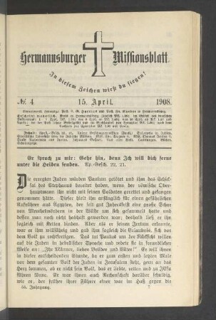 N° 4. 15. April 1908