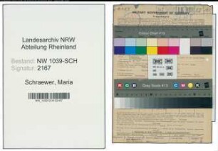 Entnazifizierung Maria Schraewer , geb. 04.08.1907 (Lehrerin)