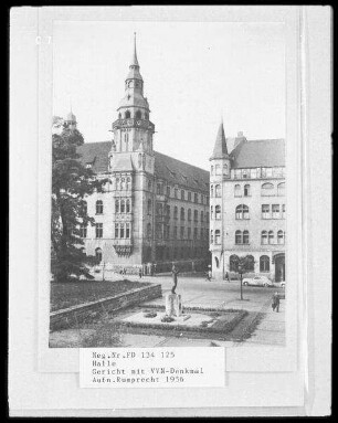 Halle (Saale), Gericht mit VVN-Denkmal