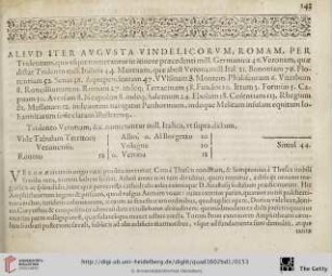 Aliud iter Augusta Vindelicorum, Romam, inde Napolim & c., usque Melitam
