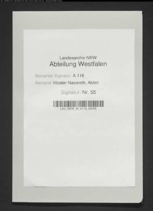 Nachlaß des Lizentiaten Bernard Witte, Anteil seines Sohnes Jacob.