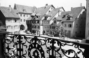 Meersburg: Geländer des Schlossbalkons von Oberstadt