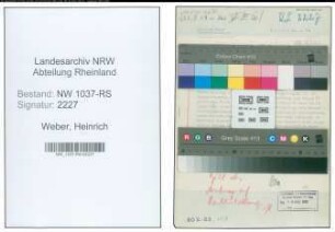 Entnazifizierung Heinrich Weber , geb. 05.01.1896 (Lehrer)