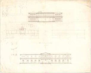 Speeth, Ferdinand; Öffentliches Gebäude - Grundrisse, Ansichten, Details