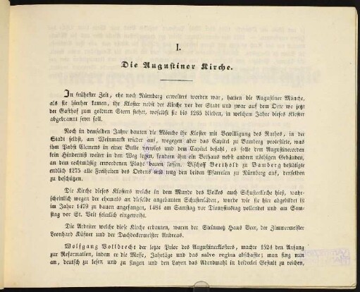 I. Die Augustiner Kirche.