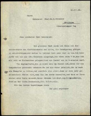 DAI Athen an H. Thiersch