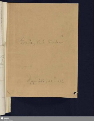 Nr. 25-25a. Carus, Carl Gustav