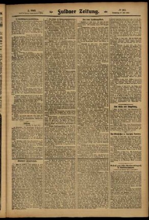 Zweite Ausgabe vom Donnerstag, den 17. Juli 1913.