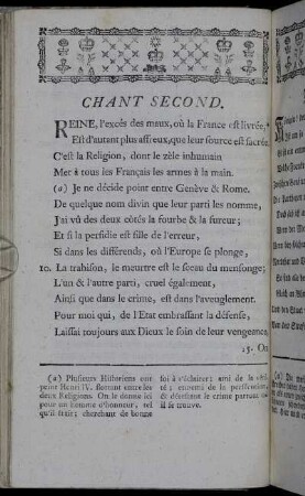 Chant Second. - Zweyter Gesang.