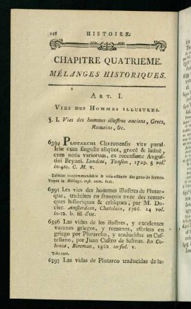 148-156, Chapitre Quatrieme. Mélanges Historiques.