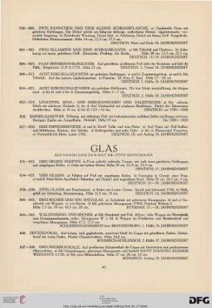 Glas (Nr. 831-862)