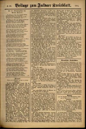 Zweite Ausgabe vom Samstag, den 30. März 1895.