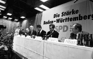 Freiburg im Breisgau: Landtagswahlkampf mit Björn Engholm, Dieter Spöri, Günter Schrempp und Rolf Böhme