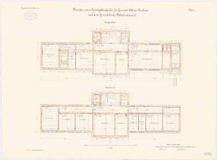 Dienstgebäude der General-Lotterie-Direktion, Berlin: Grundriss Erdgeschoss, 1. Obergeschoss 1:100