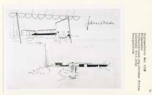 Filmstudio, Berlin-Spandau (Diplomarbeit bei Karl Wilhelm Ochs): Skizzen, Perspektivische Ansichten