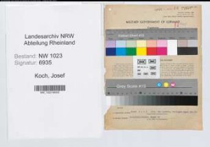 Entnazifizierung Josef Koch , geb. 09.02.1908 (Lehrer)