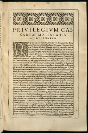 Privilegium Caesareae...