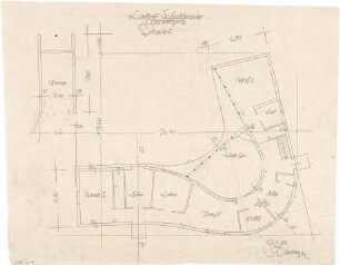 Gsaenger, Gustav; München - Obermenzing, Bauseweinallee; Haus Dr. Haubenreiser - Grundriss EG