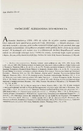25: Twórczość Aleksandra Stankiewicza