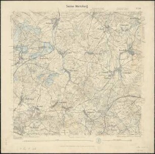 Äquidistantenkarte 50 : Section Moritzburg, 1892 : Section Moritzburg. - 1:25000. - Leipzig: Giesecke & Devrient, 1892. - 1 Kt.