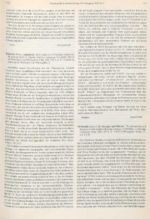 121-122 [Rezension] Bonnard, Pierre, Anamnesis