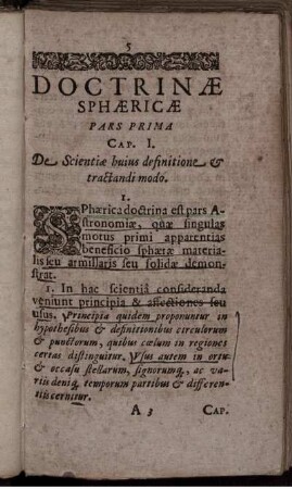 Doctrinae Sphaericae Pars Prima