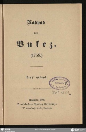Nadpad pola Bukez. (1758.)