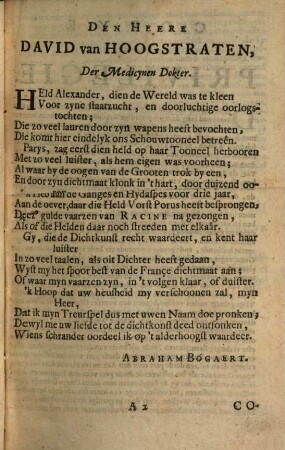Alexander De Groote : Treurspel