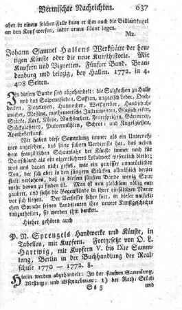 Handwerke und Künste. Slg.5-9.