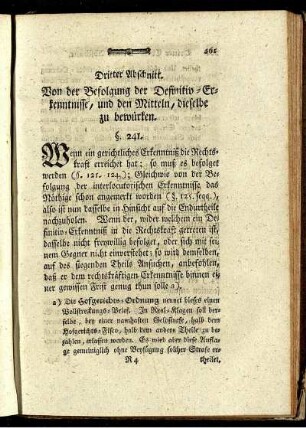 Dritter Abschnitt. Von der Befolgung der Definitiv-Erkenntnisse, und den Mitteln, dieselbe zu bewürken