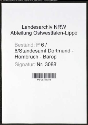Heiratsregister Standesamt Dortmund-Hombruch-Barop (XXIV)