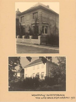 Haus Lauer-Schmalz, Offenbach Umbau: Haus vor und nach dem Umbau
